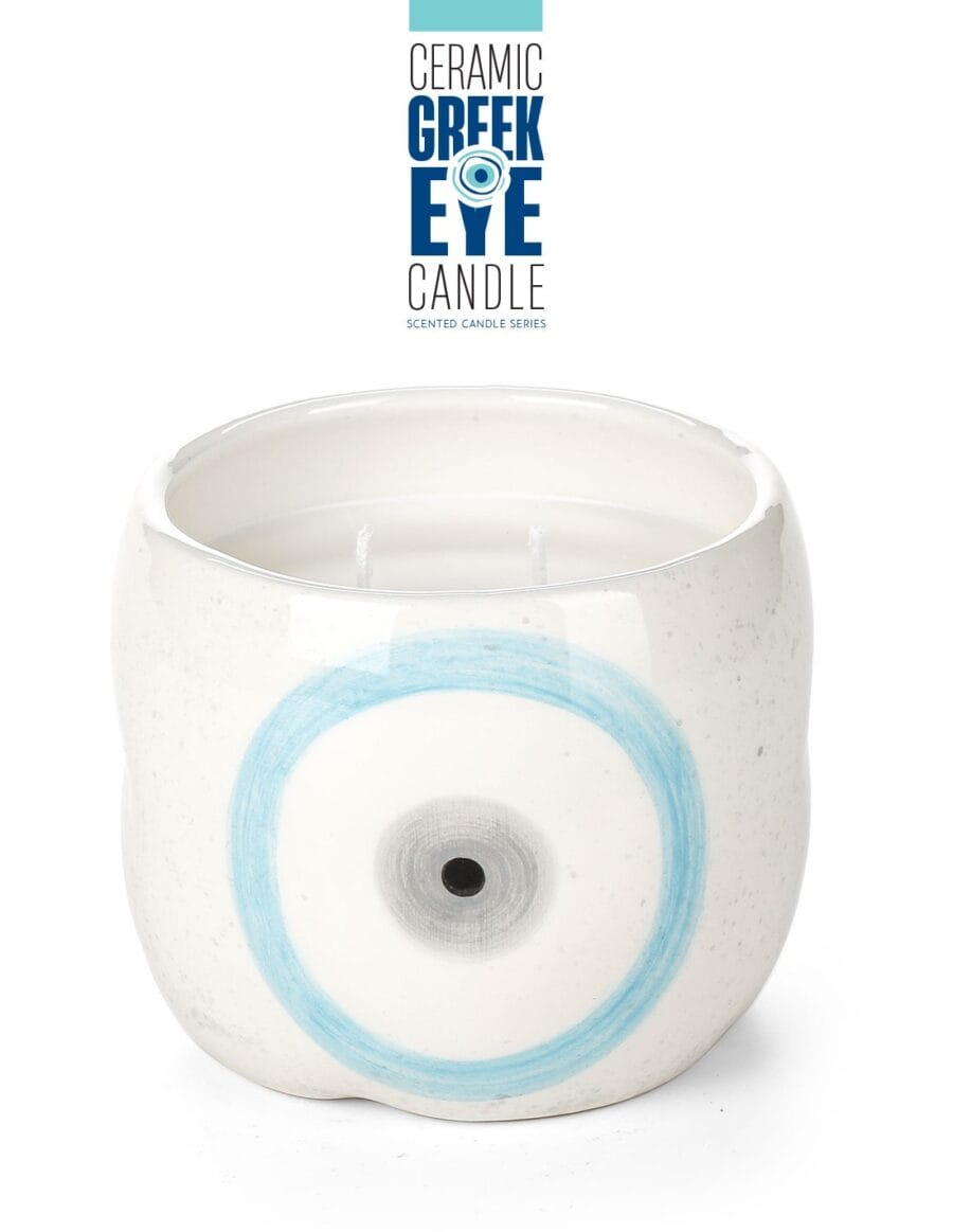 Greek mati candles - γαλάζιο